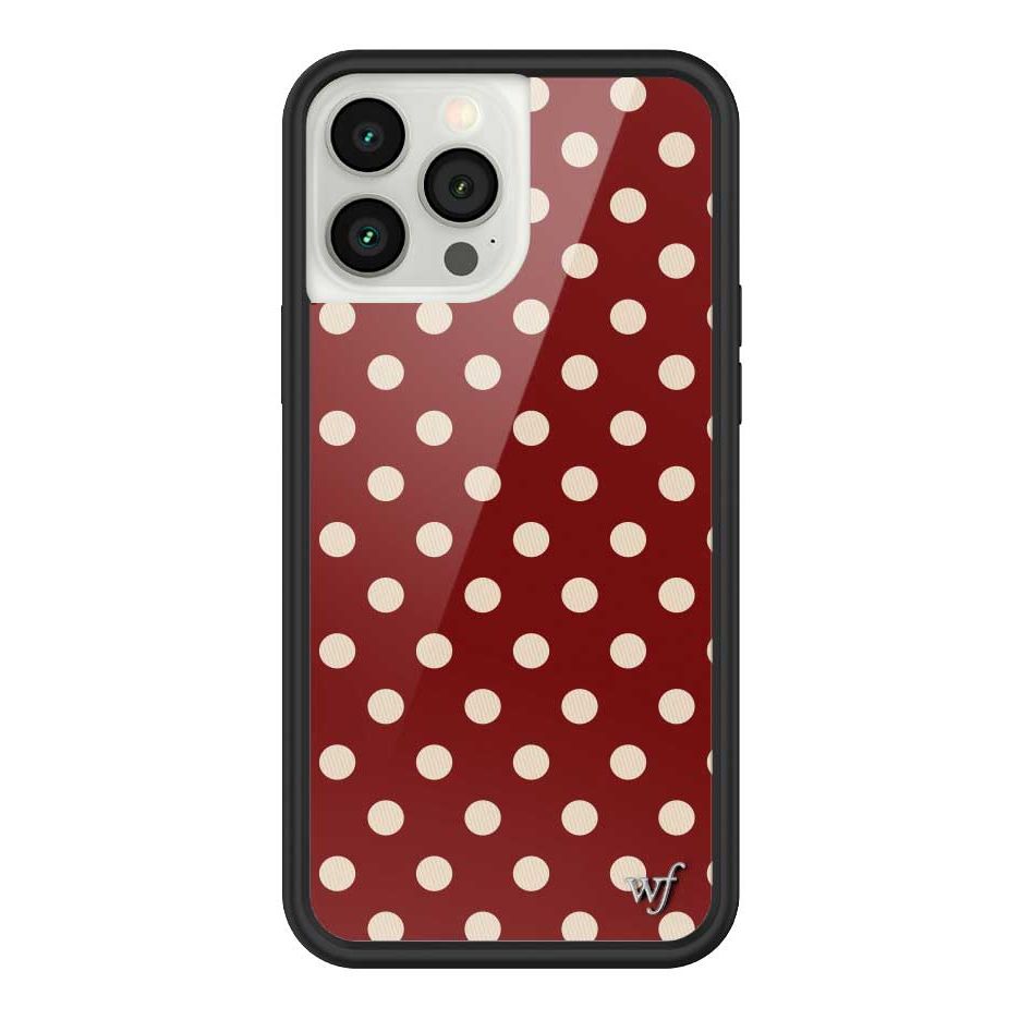 Polka Dot | Burgundy and Cream iPhone Case