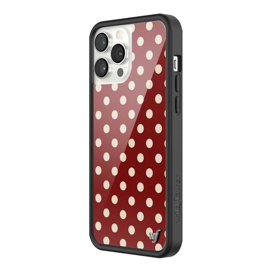 Polka Dot | Burgundy and Cream iPhone Case