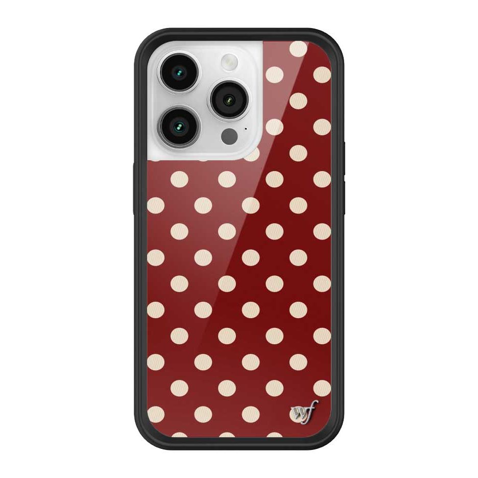 Polka Dot | Burgundy and Cream iPhone Case