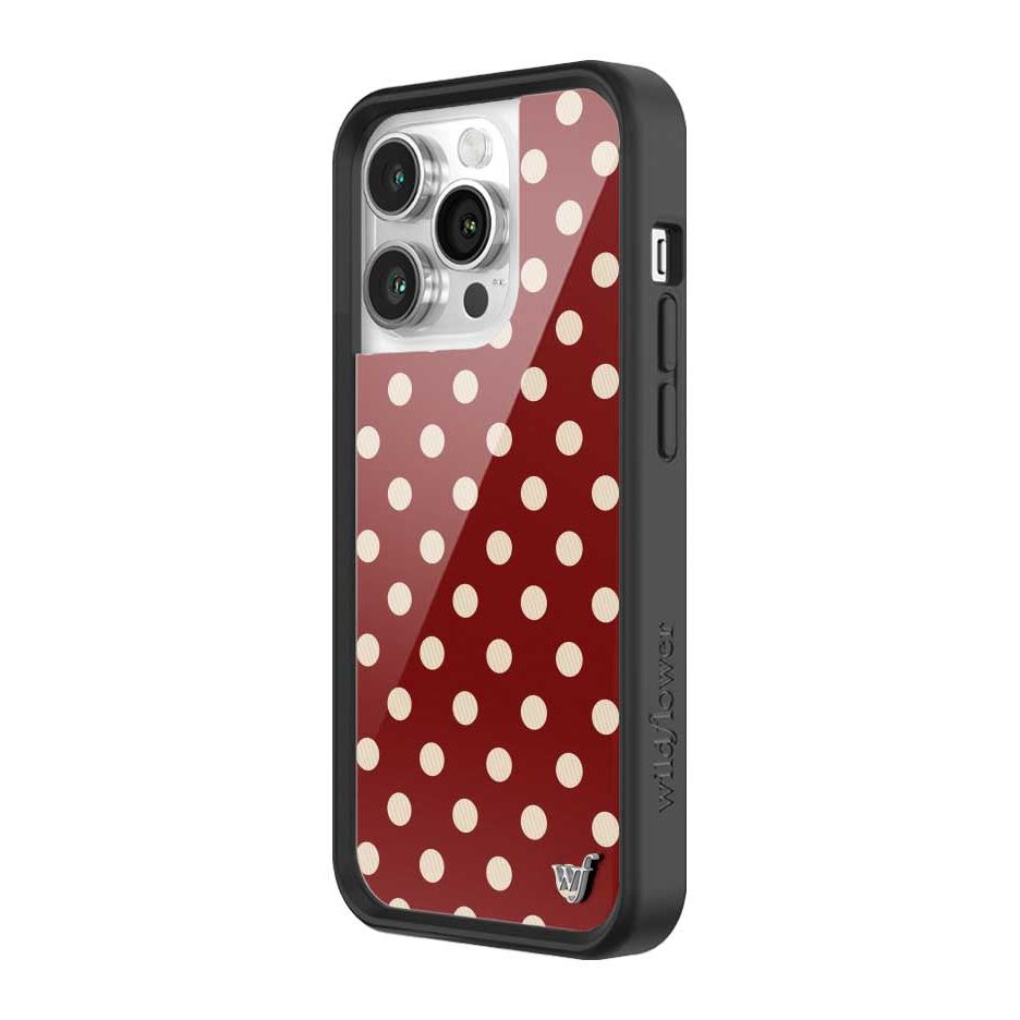 Polka Dot | Burgundy and Cream iPhone Case