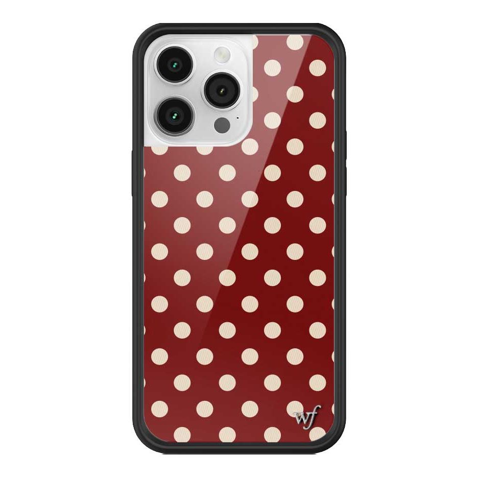 Polka Dot | Burgundy and Cream iPhone Case