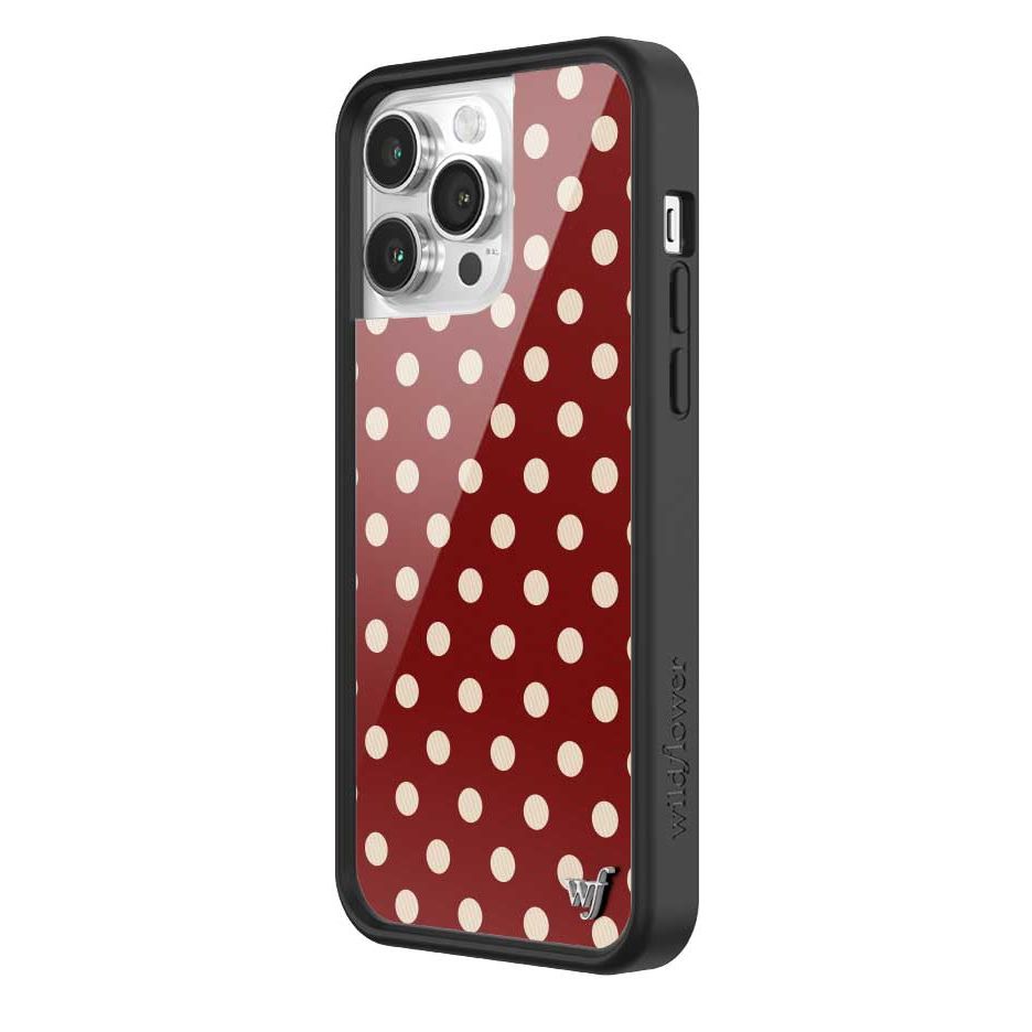 Polka Dot | Burgundy and Cream iPhone Case