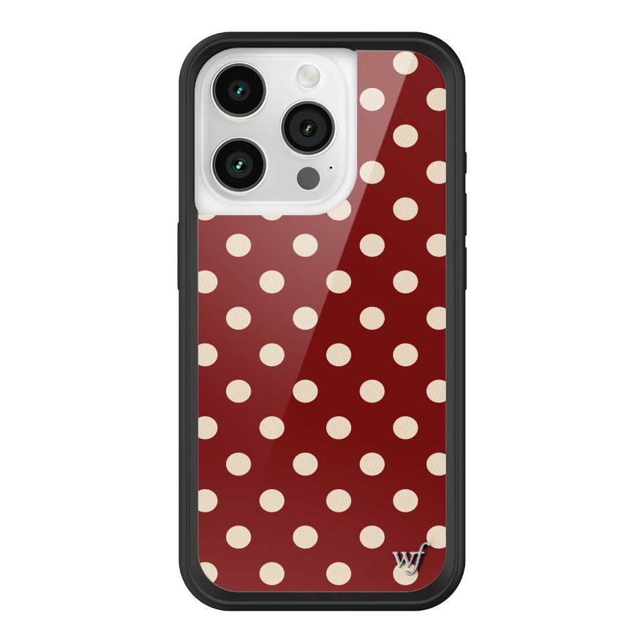 Polka Dot | Burgundy and Cream iPhone Case