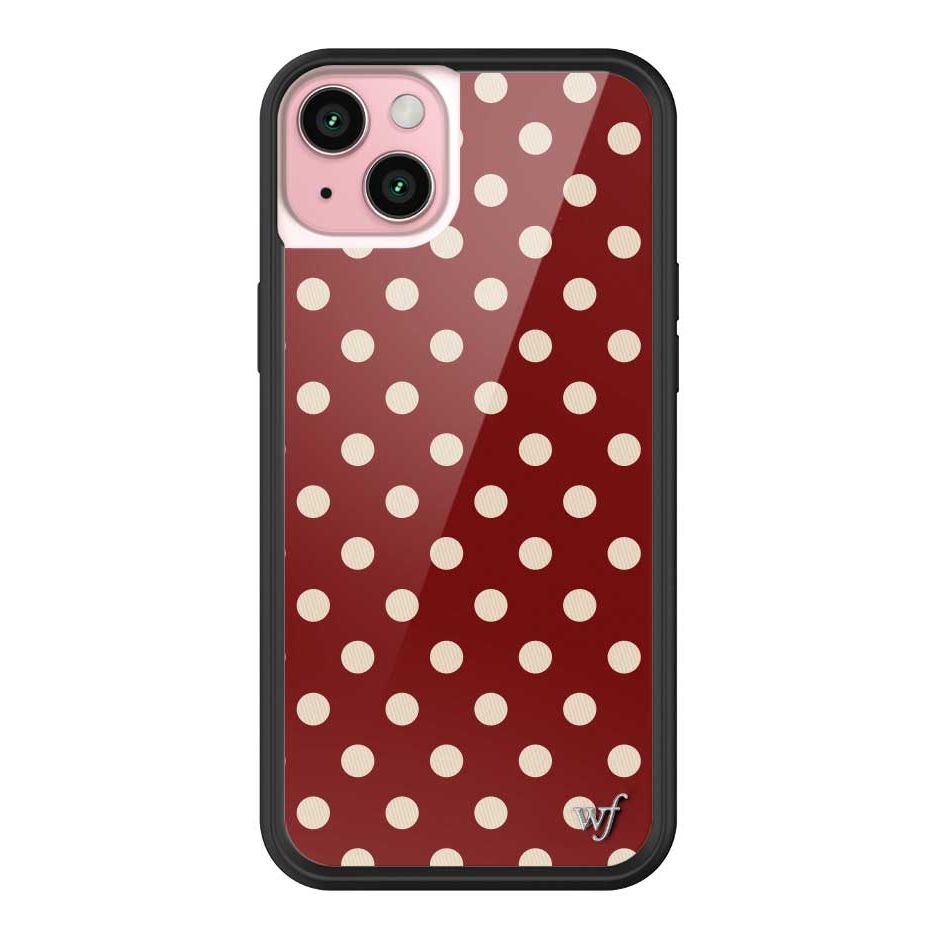 Polka Dot | Burgundy and Cream iPhone Case