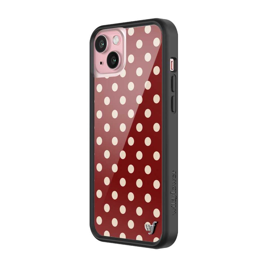 Polka Dot | Burgundy and Cream iPhone Case
