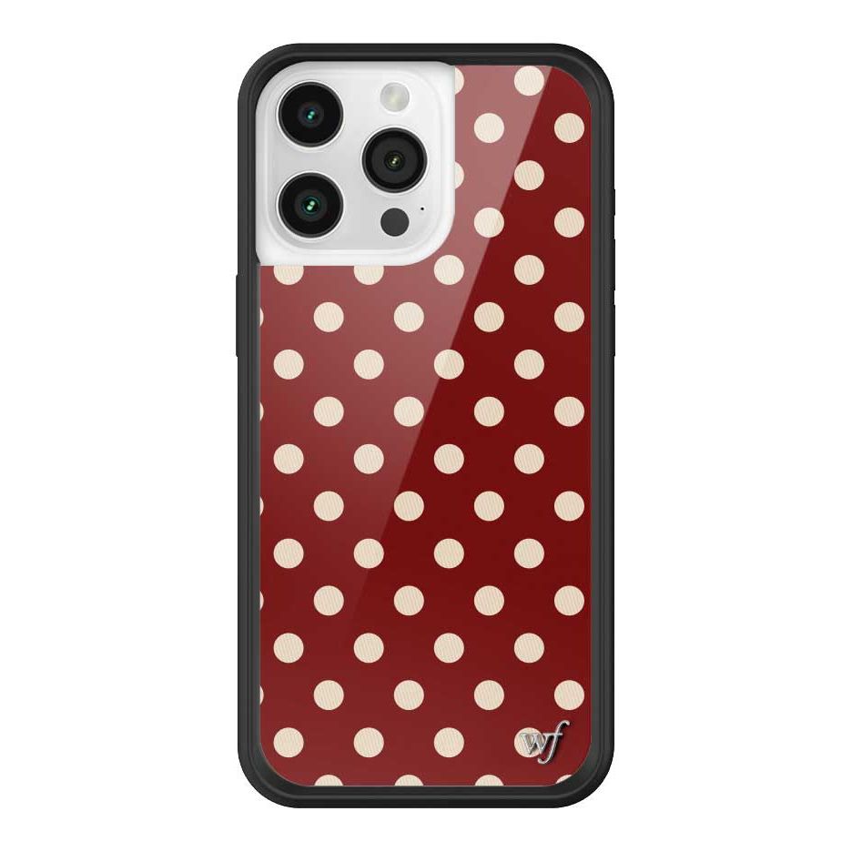Polka Dot | Burgundy and Cream iPhone Case