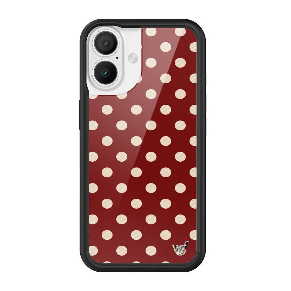 Polka Dot | Burgundy and Cream iPhone Case