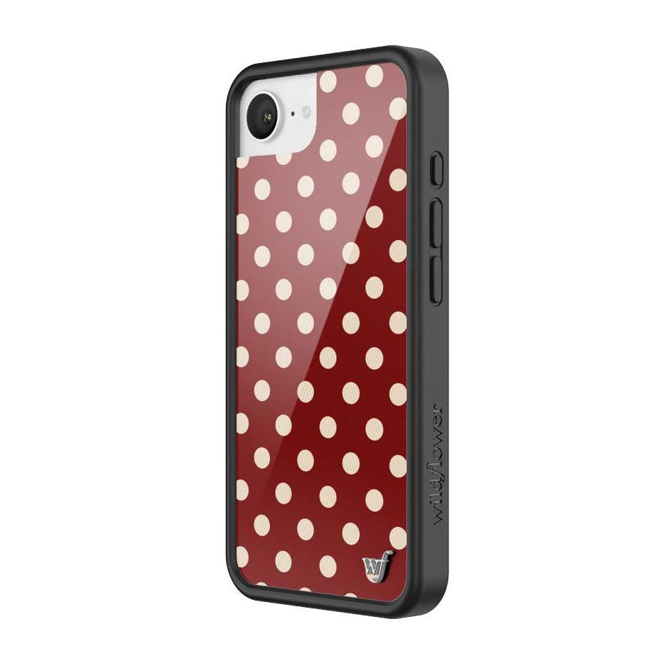 Polka Dot | Burgundy and Cream iPhone Case