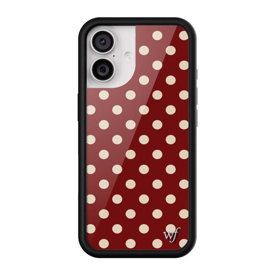 Polka Dot | Burgundy and Cream iPhone Case