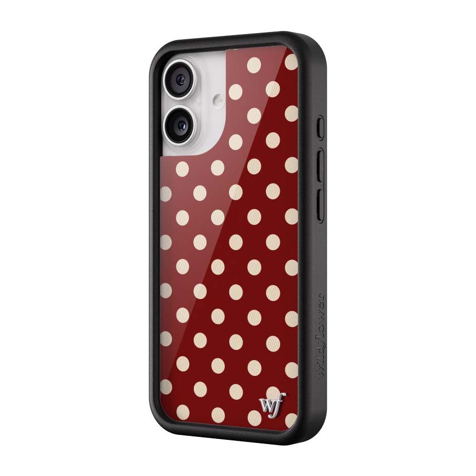 Polka Dot | Burgundy and Cream iPhone Case