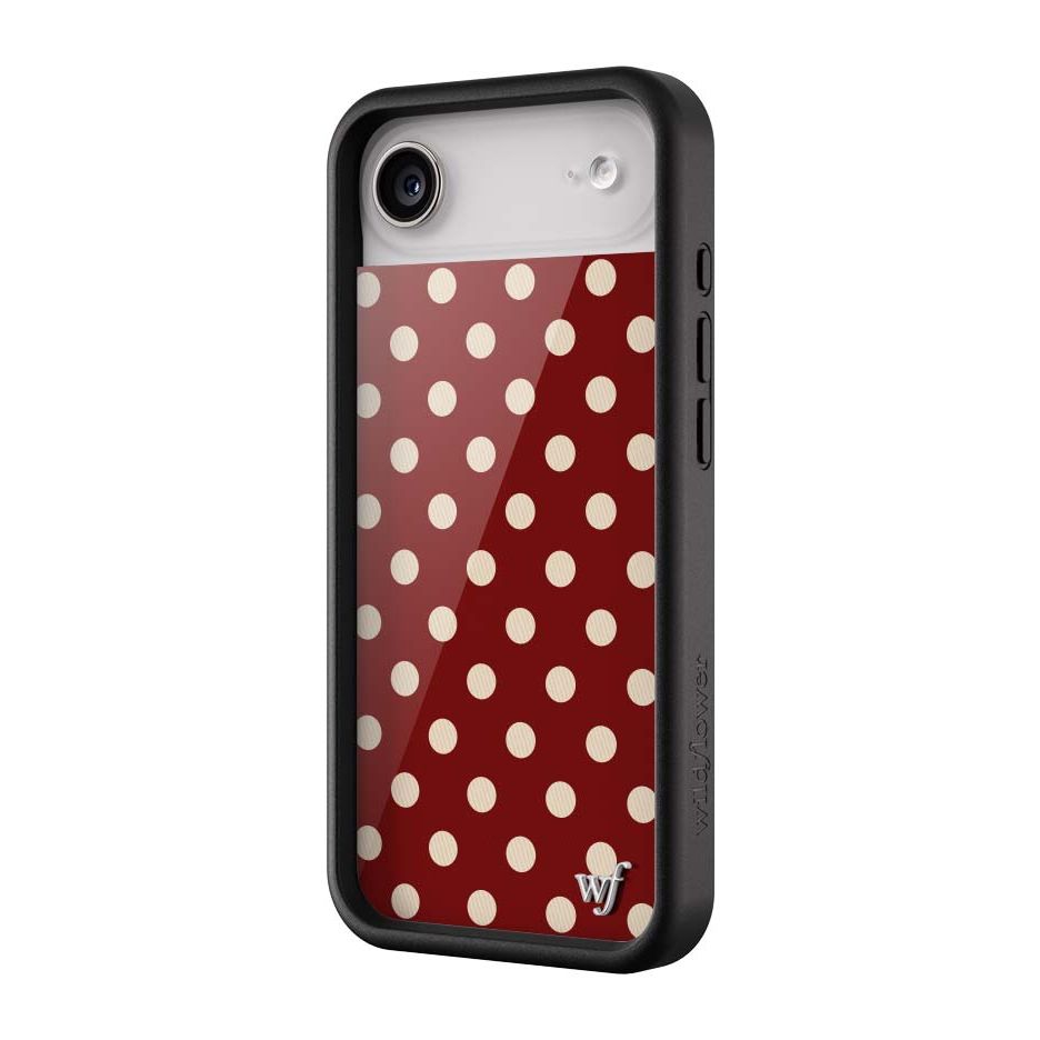 Polka Dot | Burgundy and Cream iPhone Case