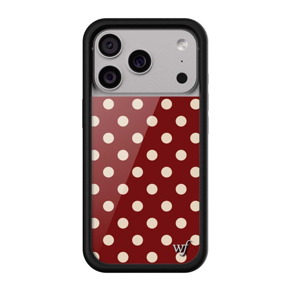 Polka Dot | Burgundy and Cream iPhone Case