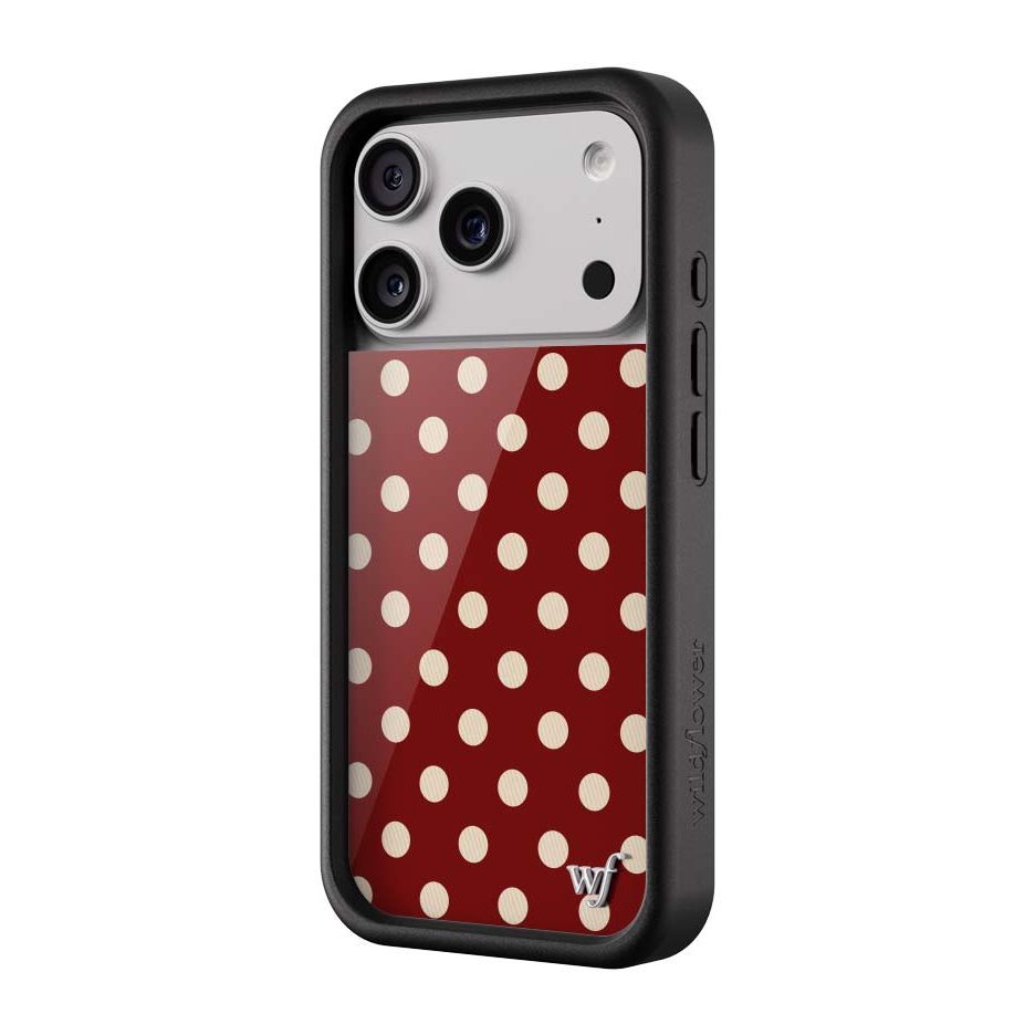 Polka Dot | Burgundy and Cream iPhone Case