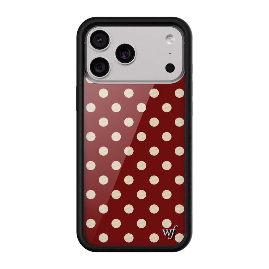 Polka Dot | Burgundy and Cream iPhone Case