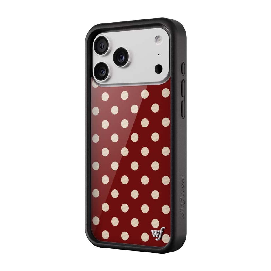 Polka Dot | Burgundy and Cream iPhone Case