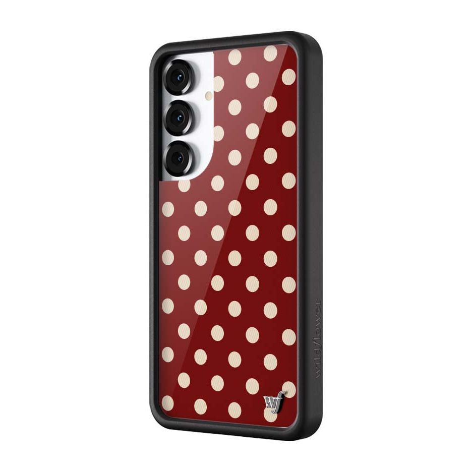 Polka Dot | Burgundy and Cream Samsung Galaxy Case