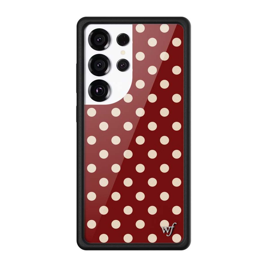 Polka Dot | Burgundy and Cream Samsung Galaxy Case