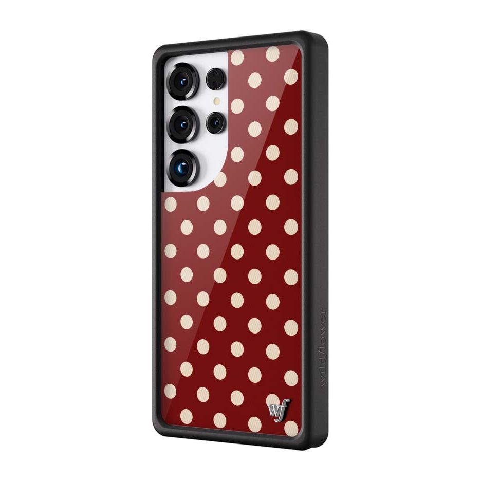 Polka Dot | Burgundy and Cream Samsung Galaxy Case
