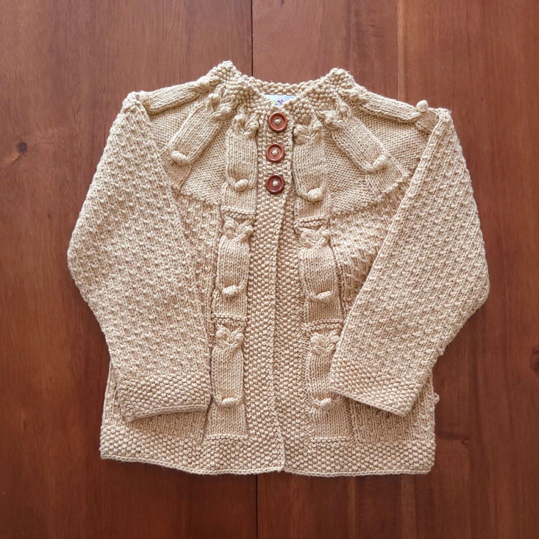 Baby Owl Cardigan - In Stock