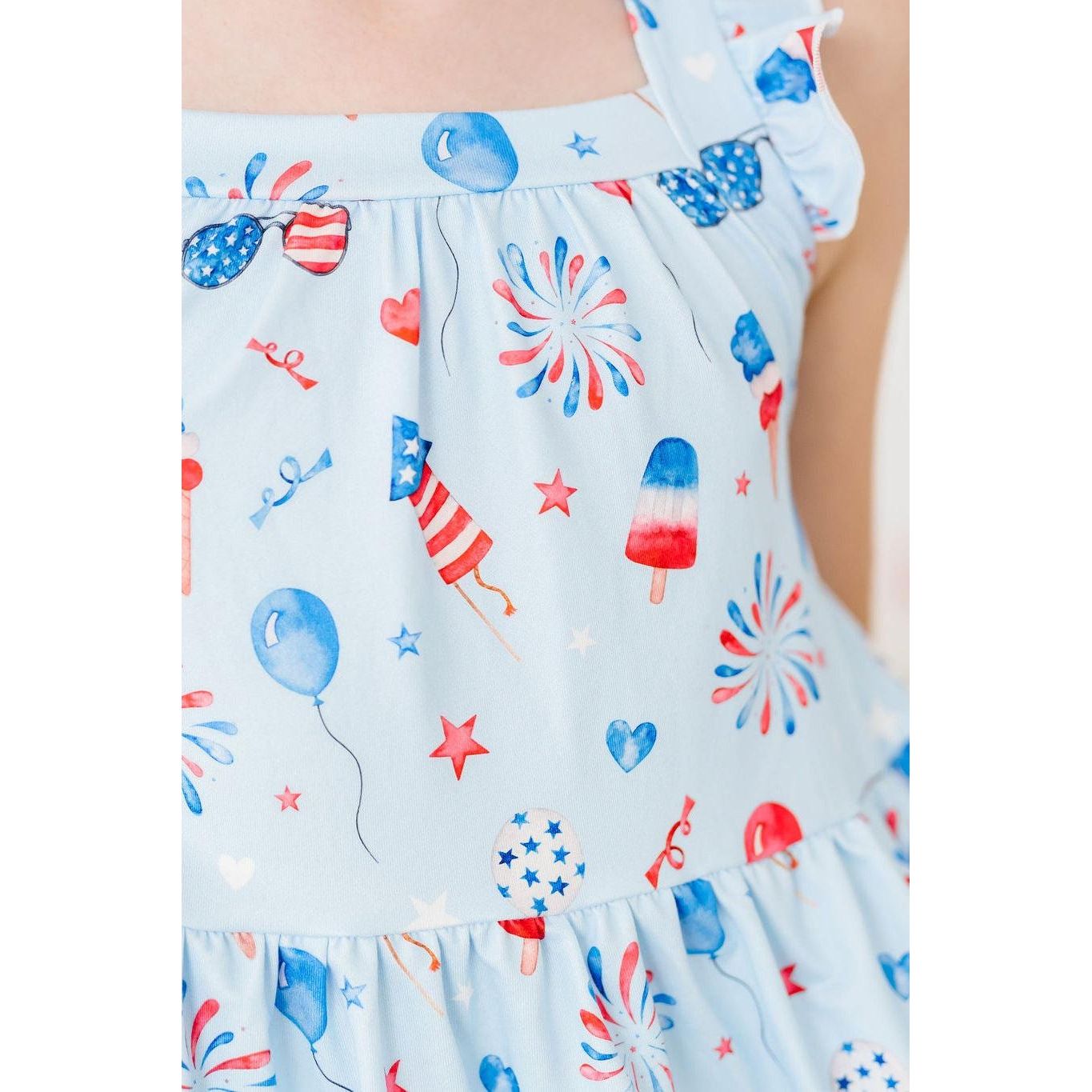 Baby You're a Firework Ruffle Cross Back Dress