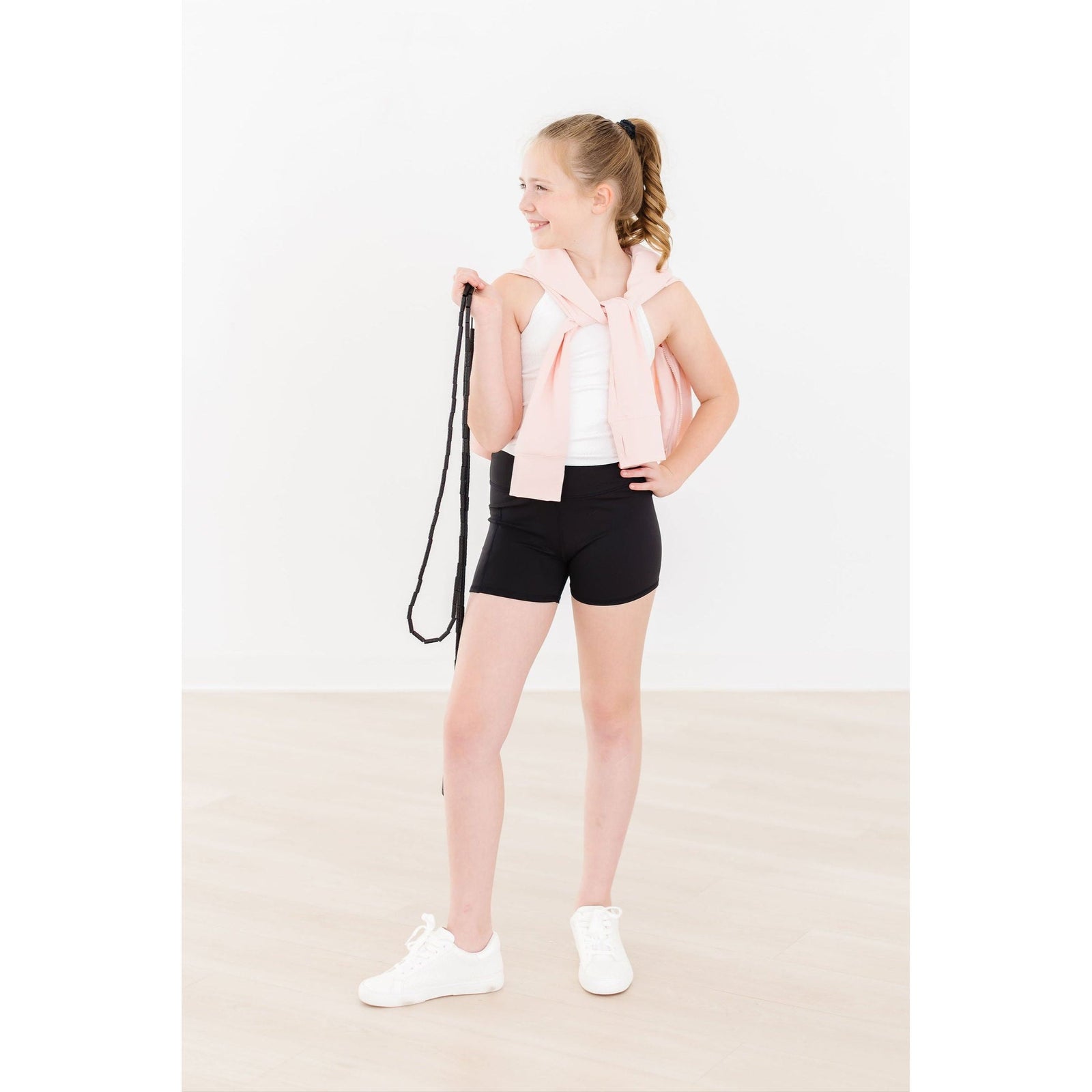 Balanced Black Active Shorty Shorts
