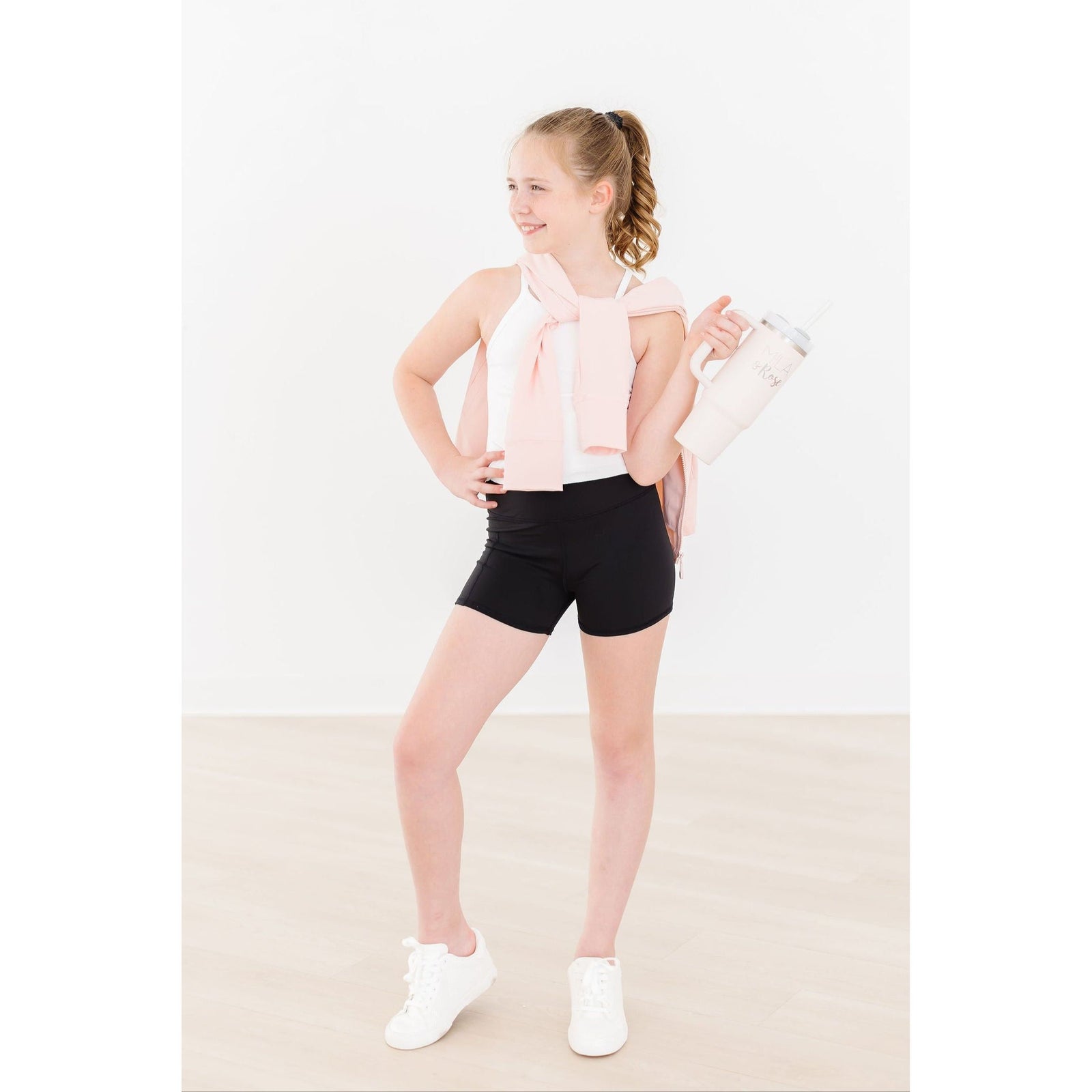 Balanced Black Active Shorty Shorts
