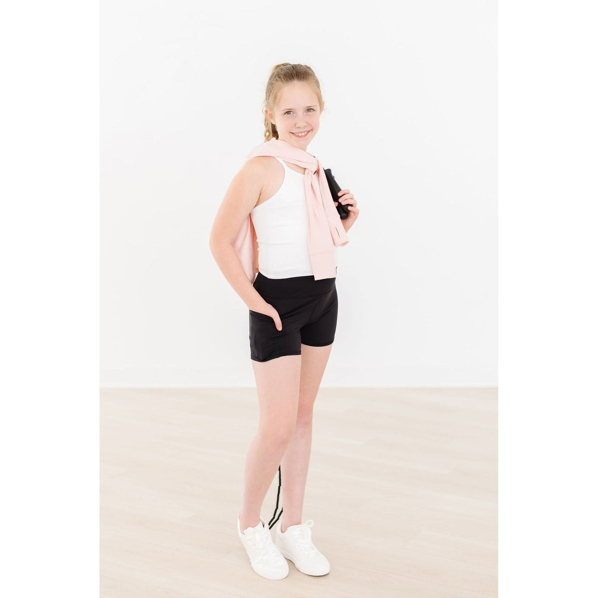Balanced Black Active Shorty Shorts