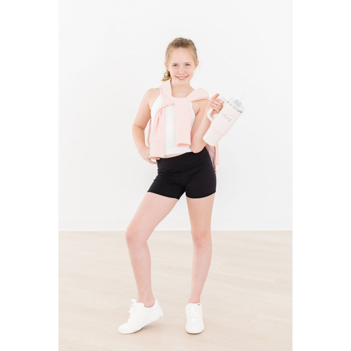 Balanced Black Active Shorty Shorts