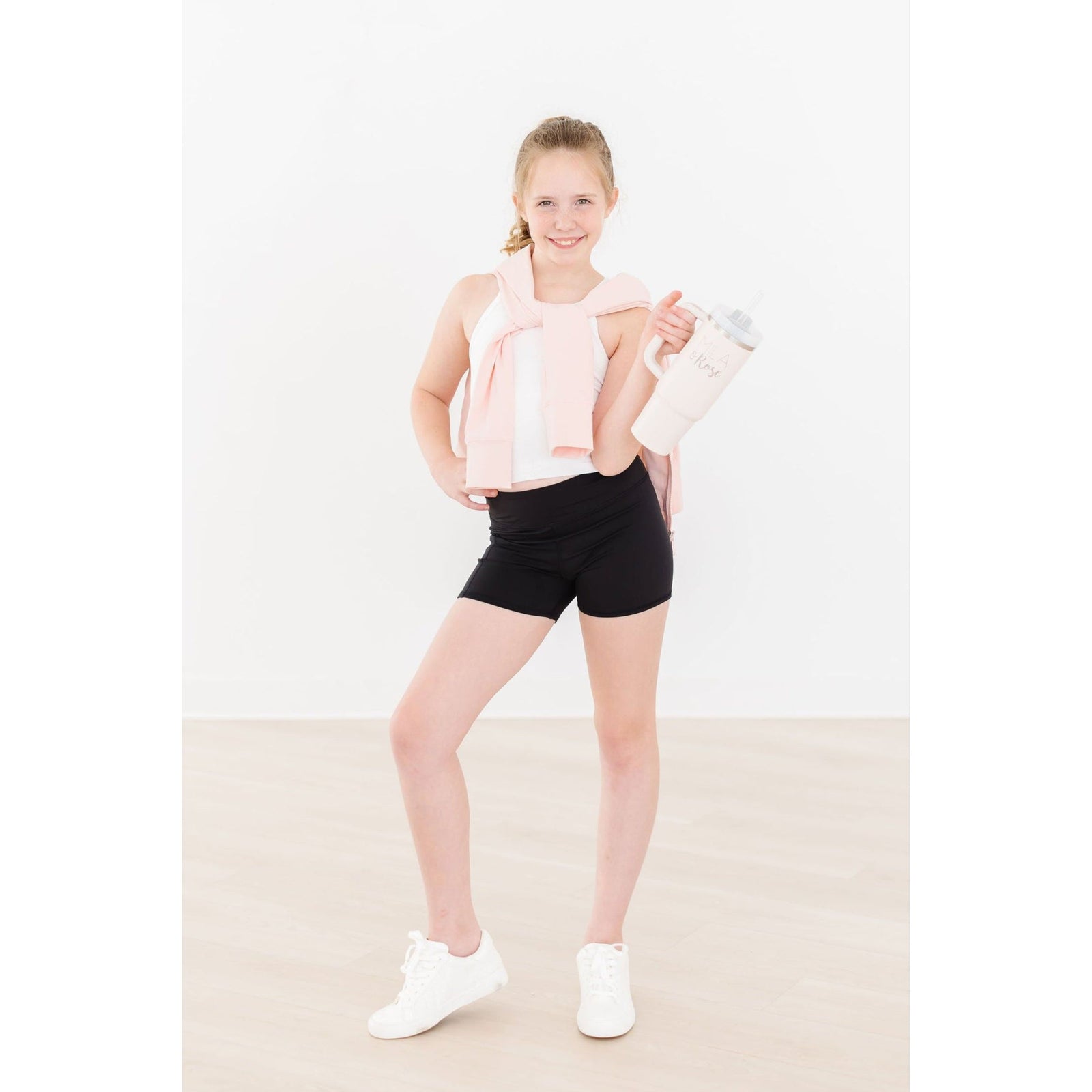 Balanced Black Active Shorty Shorts