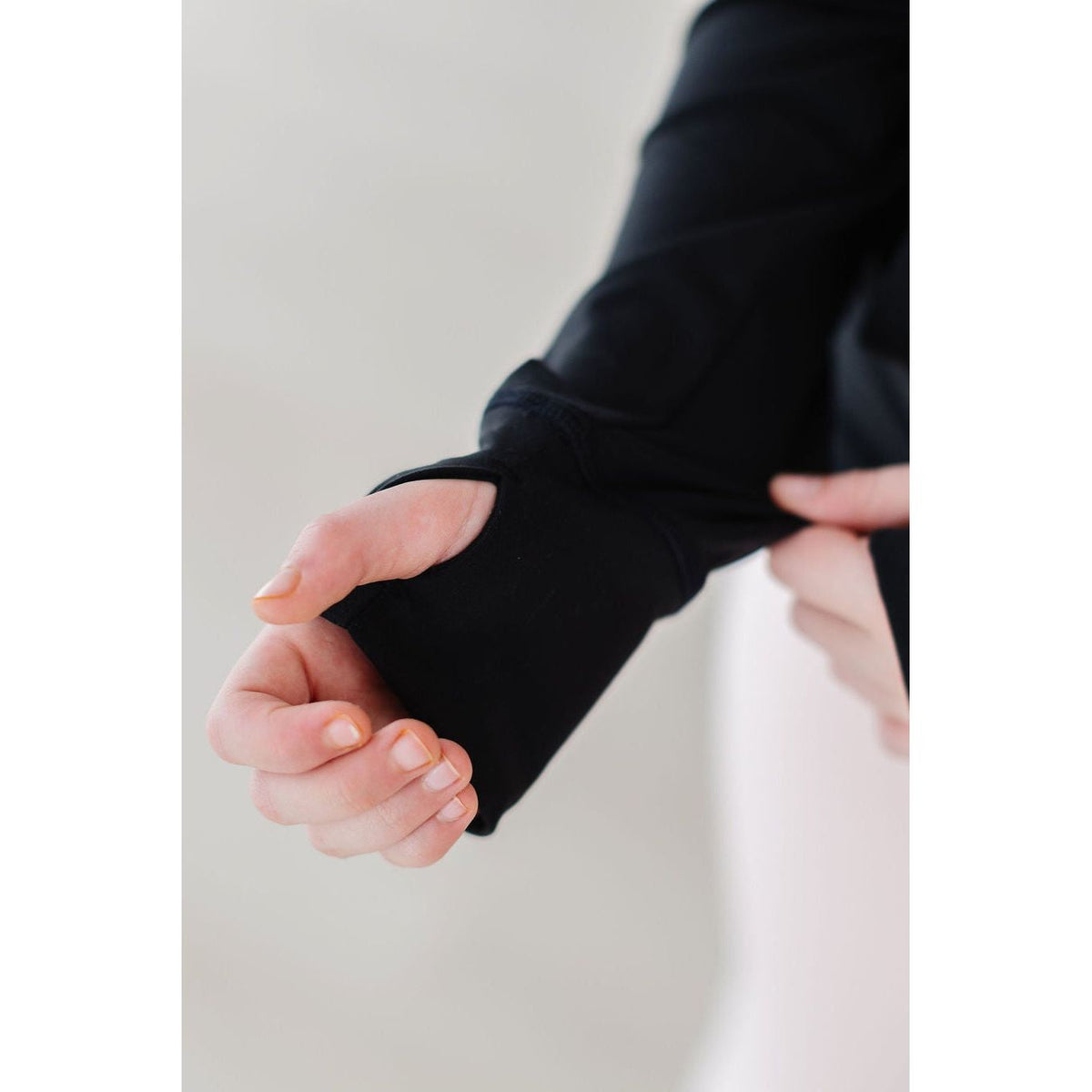 Balanced Black Full-Zip Ruffle Active Jacket