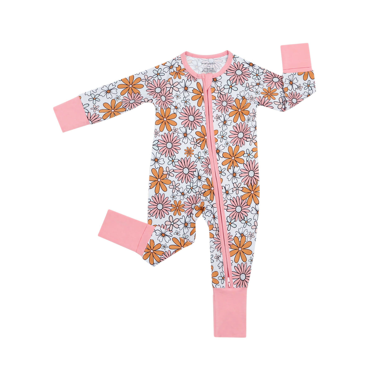 Bamboo Zip Romper | Retro Garden