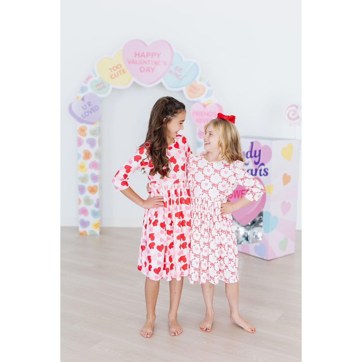 Be Mine 3/4 Sleeve Pocket Twirl Dress