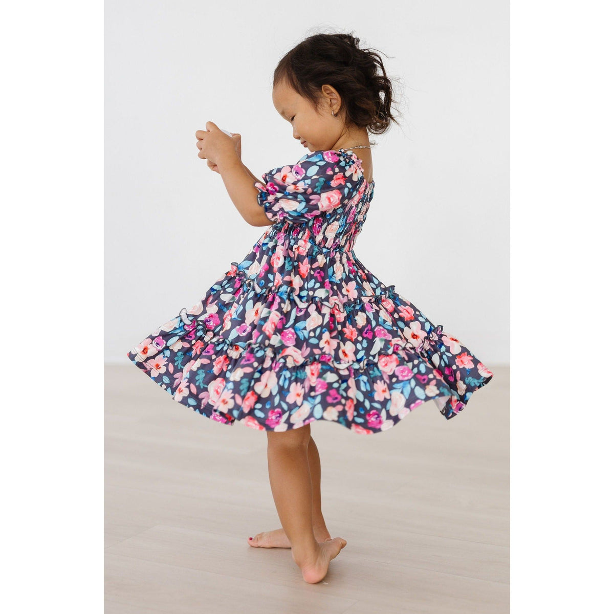 Beauty in Bloom Smocked Ruffle Dress