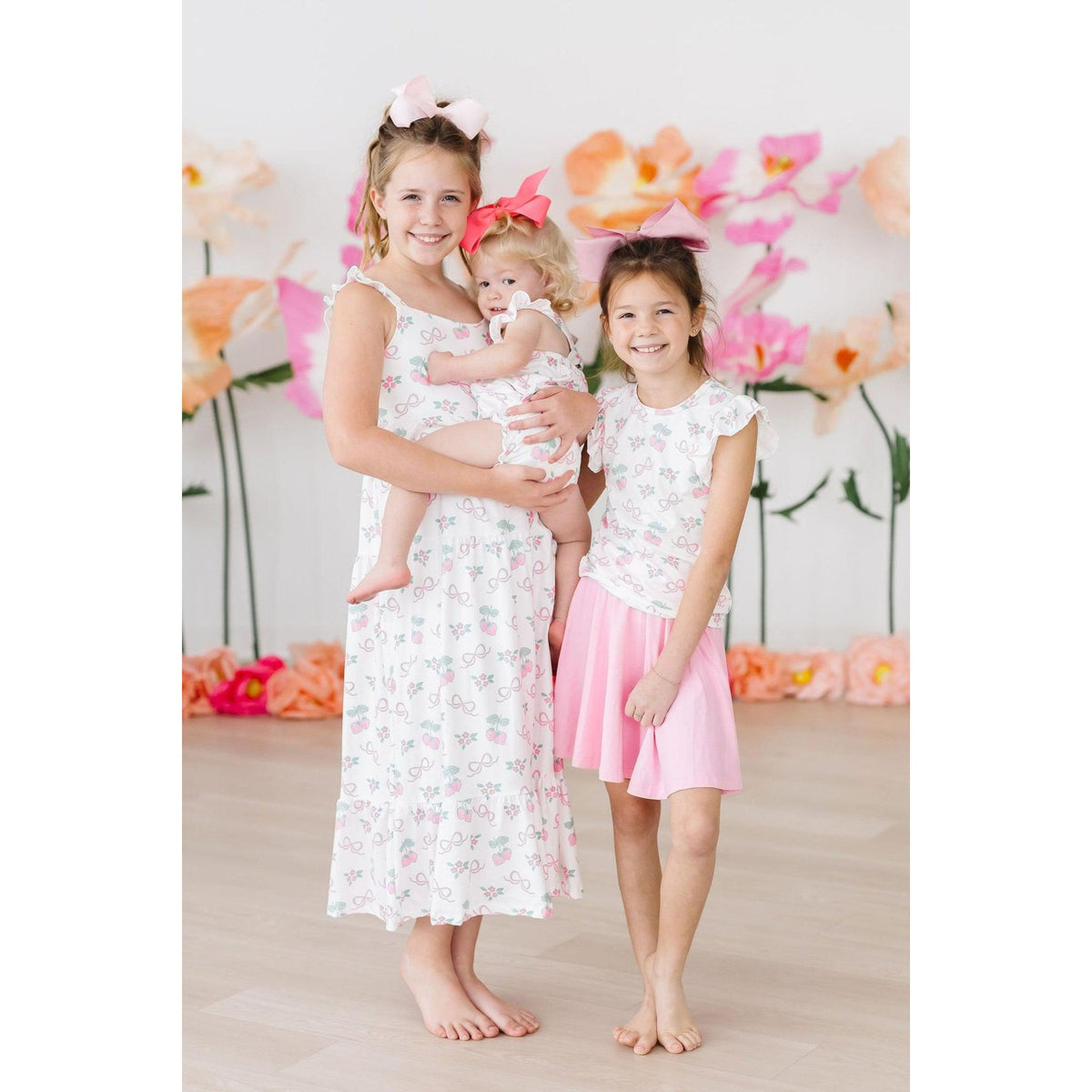Berries & Bows Ruffle Maxi Dress