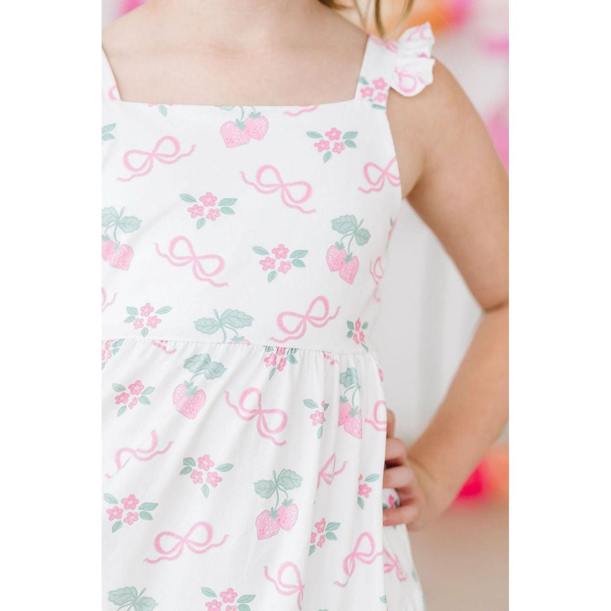 Berries & Bows Ruffle Maxi Dress