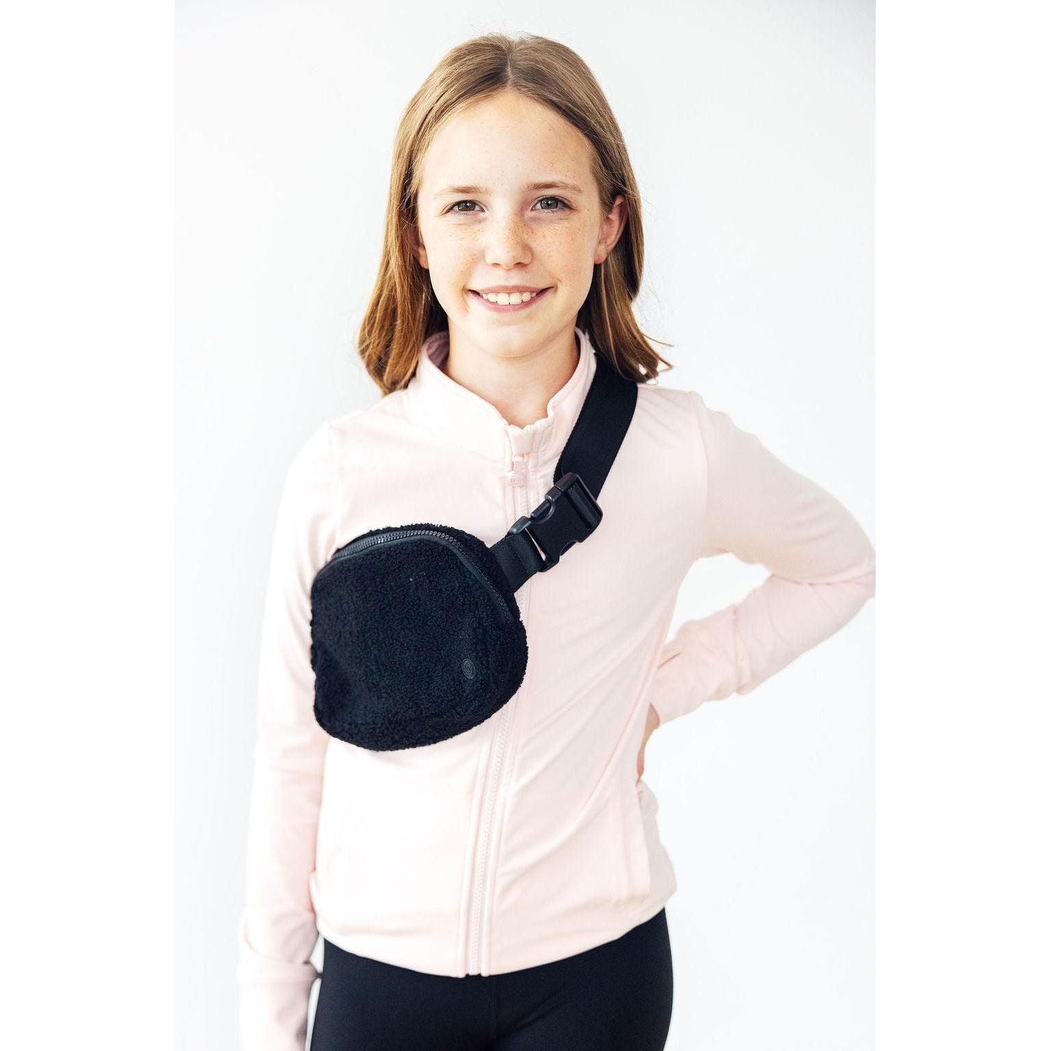 Black Fleece Belt Bag