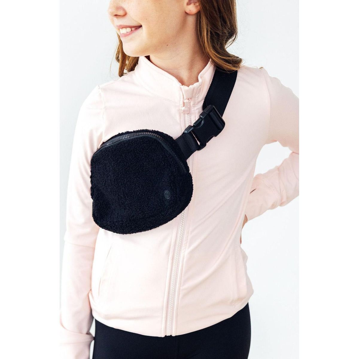 Black Fleece Belt Bag