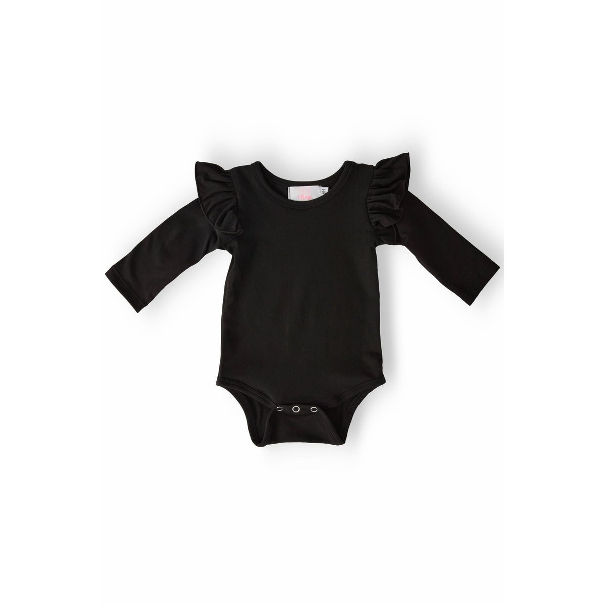 Black L/S Flutter Bodysuit