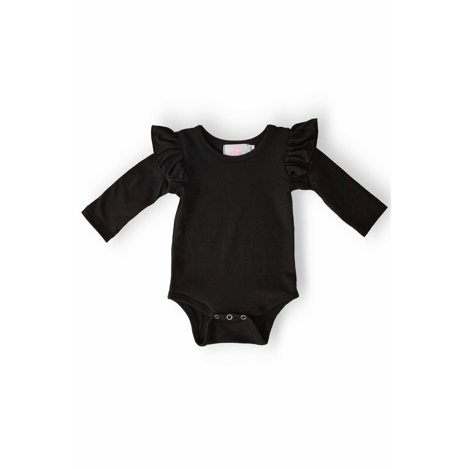 Black L/S Flutter Bodysuit
