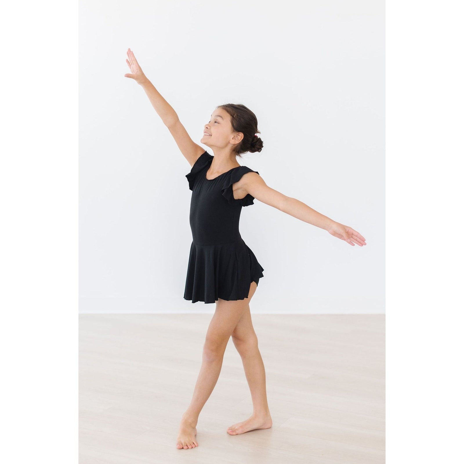 Black S/S Twirl Leotard