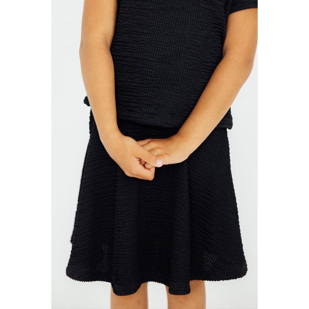 Black Scrunchy Twirl Skort