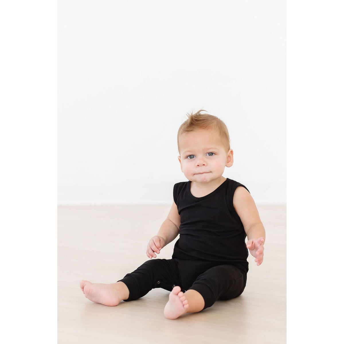 Black Tank One-Piece Jogger