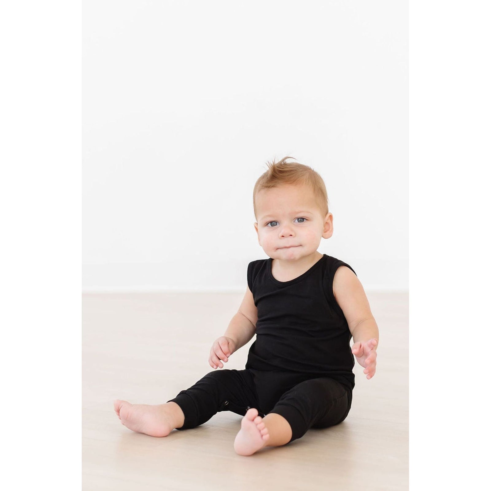 Black Tank One-Piece Jogger