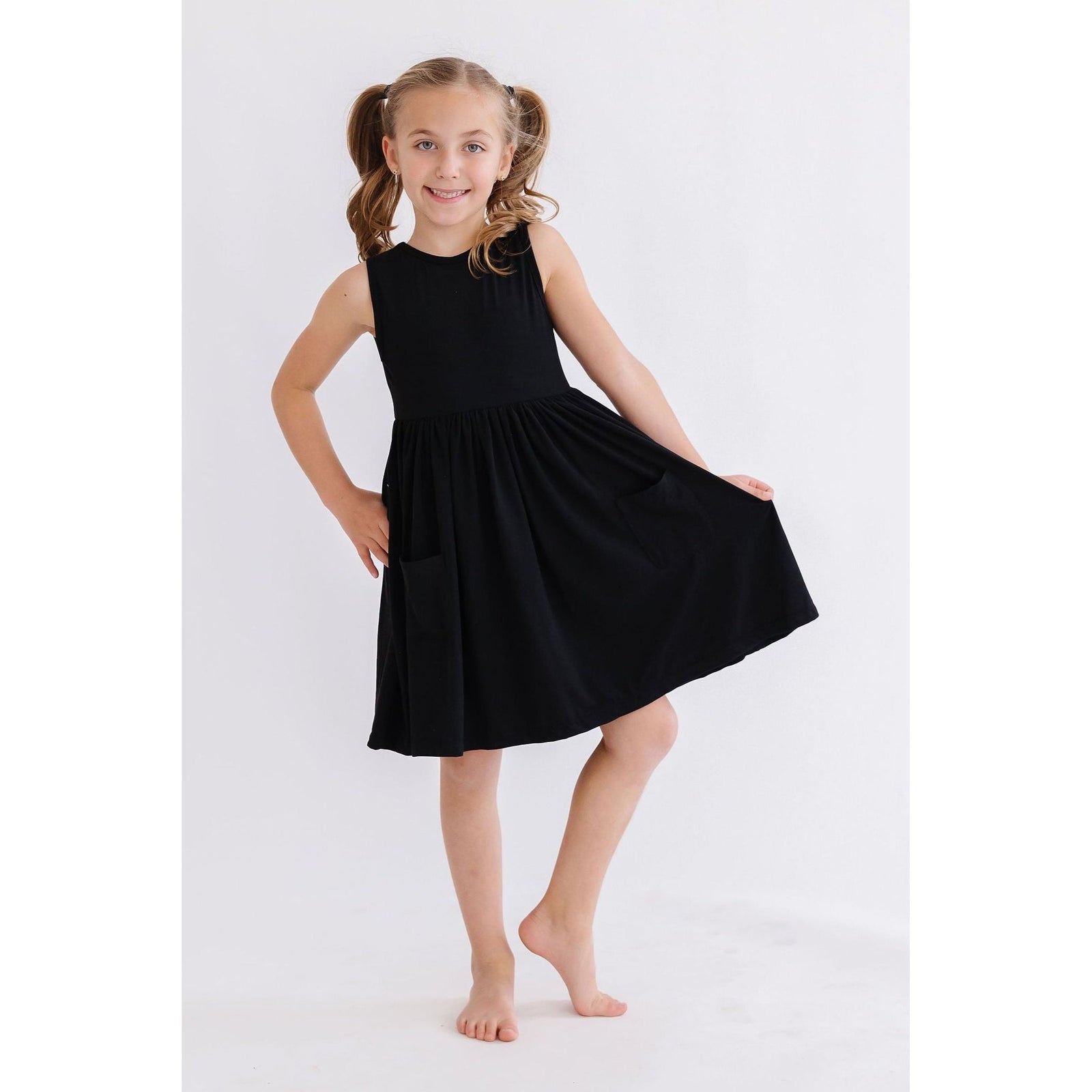 Black Tank Pocket Twirl Dress