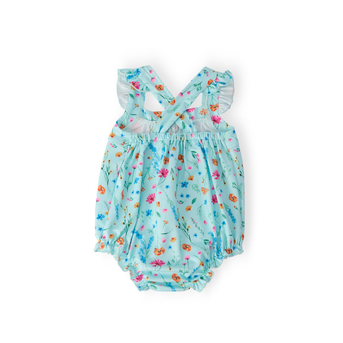 Bluebell Breeze Ruffle Cross Back Romper