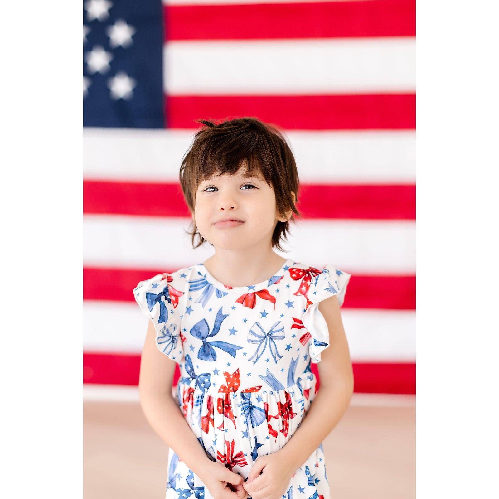 Born to Sparkle Flutter Sleeve Twirl Dress