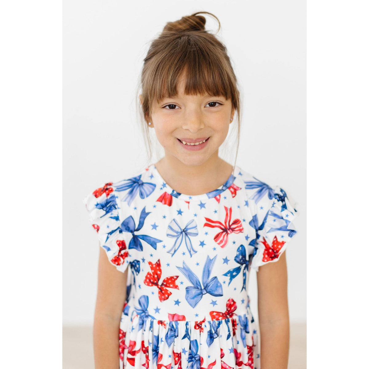 Born to Sparkle Flutter Sleeve Twirl Dress