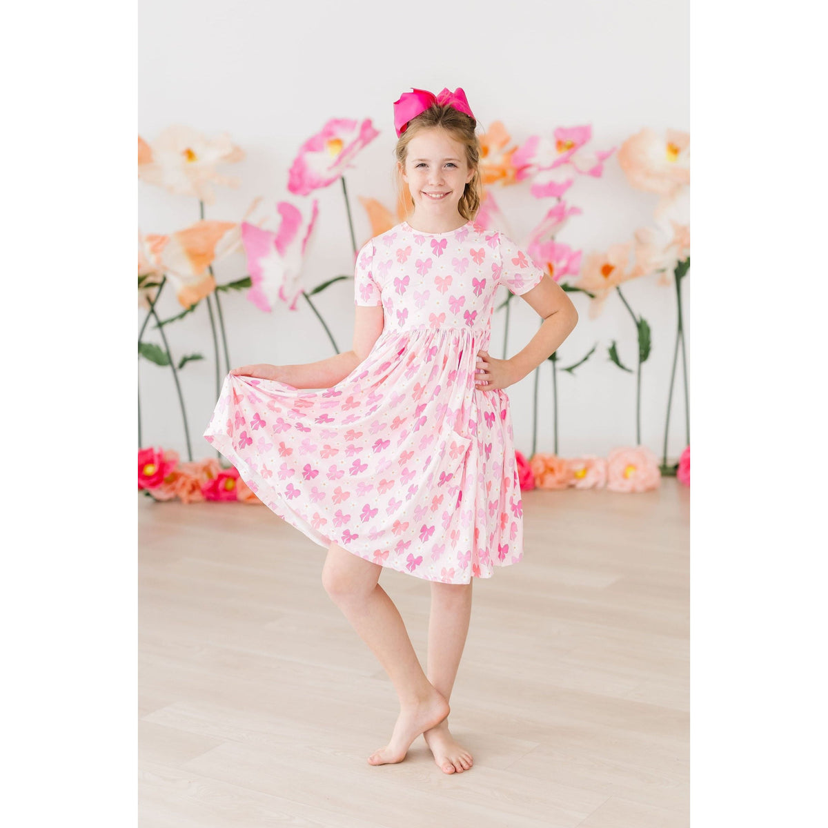 Bow Beauty S/S Pocket Twirl Dress
