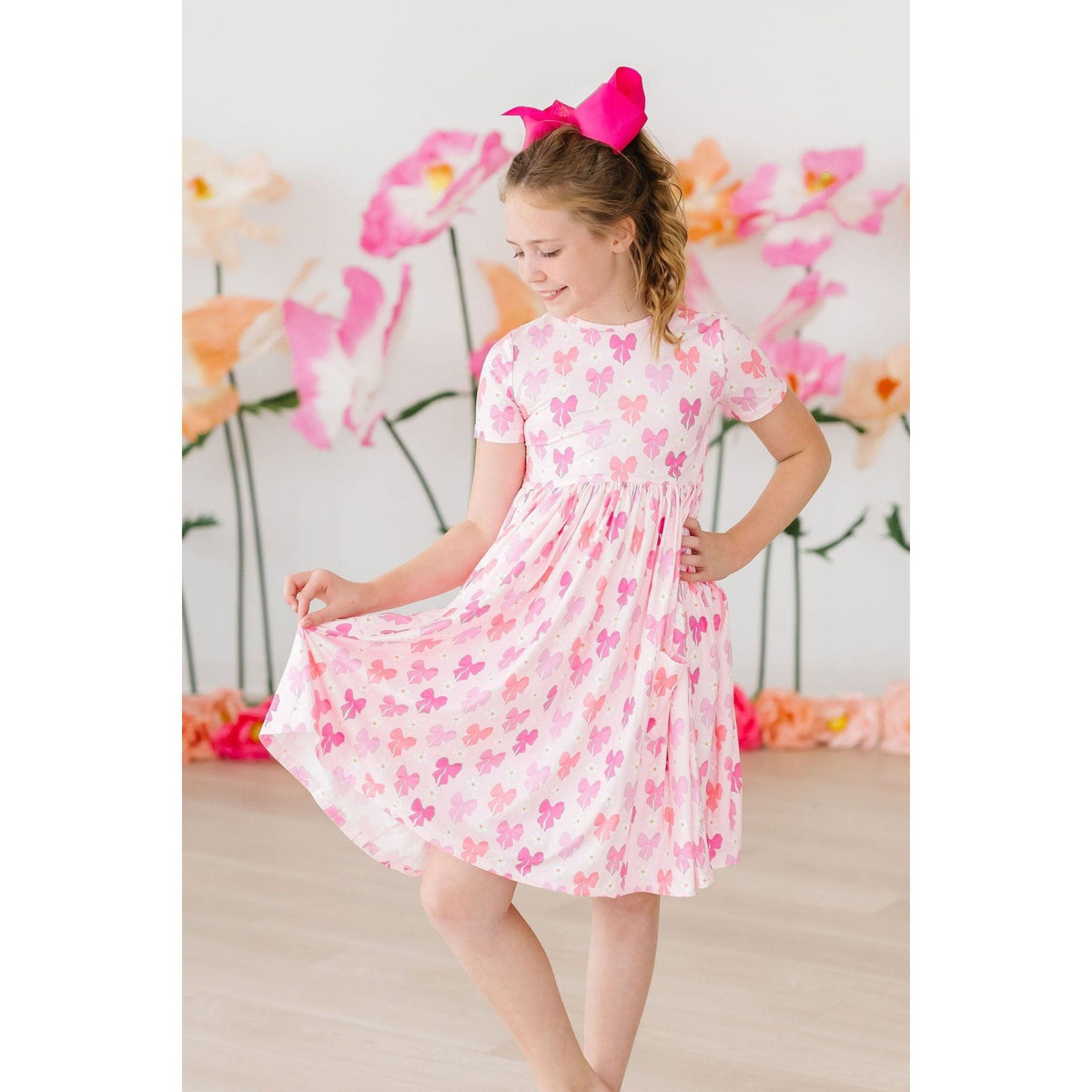 Bow Beauty S/S Pocket Twirl Dress