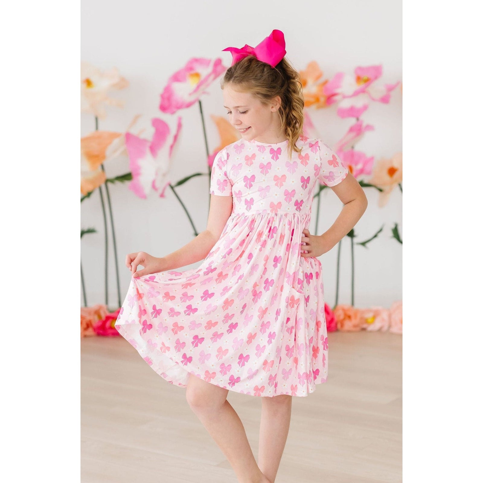 Bow Beauty S/S Pocket Twirl Dress
